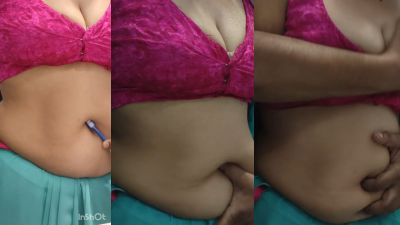 Anamika #31 - Heavy navel fingering in pink blouse