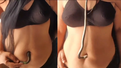 Anamika #33 - Navel play with snake